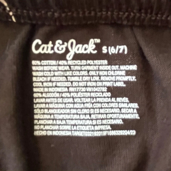 Cat & Jack Black Adjustable Girls Romper size smalll 6/7 Palm Trees - Picture 5 of 6